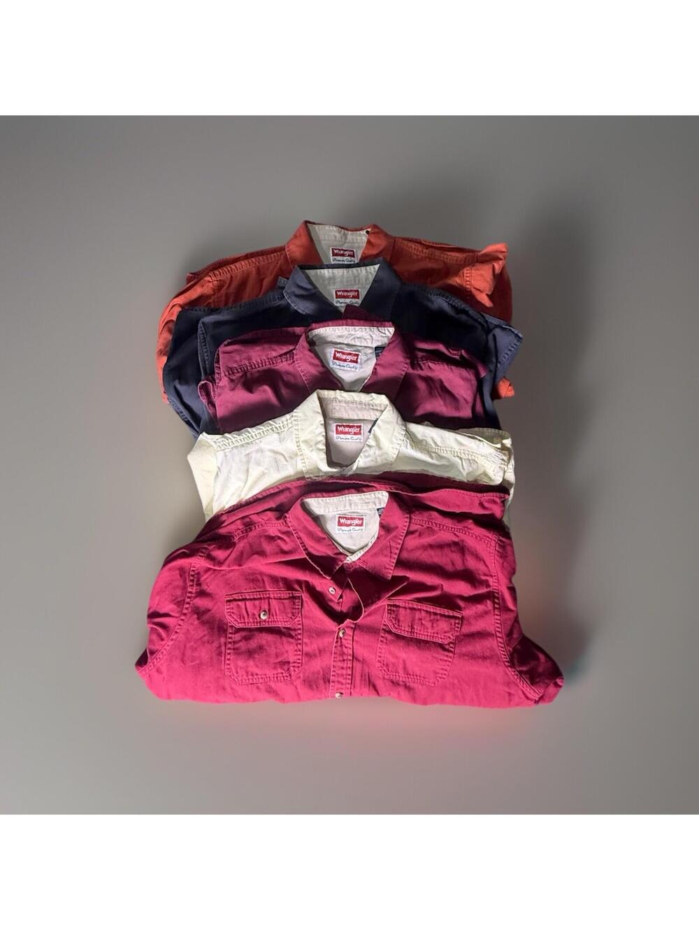 Wrangler Button Up Shirt Western Work Casual Shirt Lot Of 5 Mixed Men’s XL